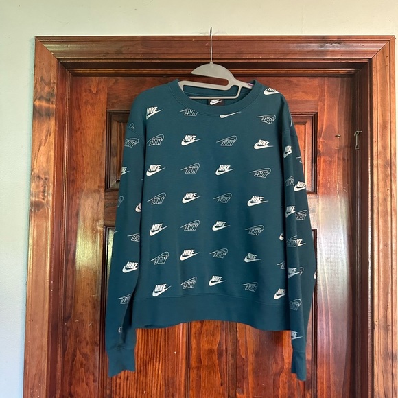 Nike Men's Teal Crewneck Sweater - Picture 1 of 2
